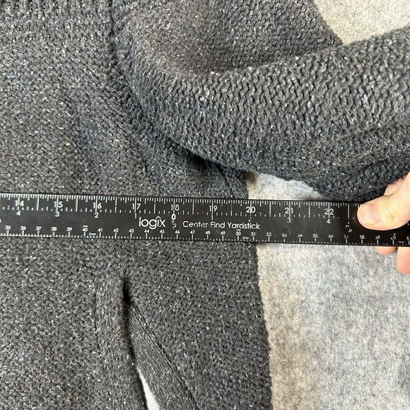 Carbon 2 Cobalt Sweater Mens Small Knit Full Zip Cotton Charcoal Gray Pockets - Picture 9 of 9